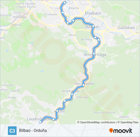 Mapa de C3 de tren