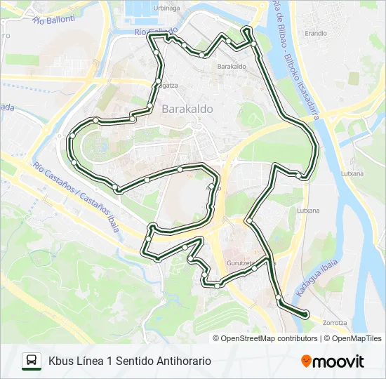KBUS L1AH  Line Map