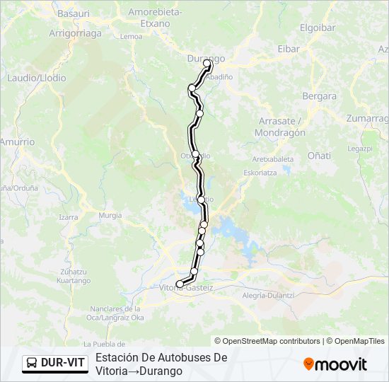 Mapa de DUR-VIT de autobús