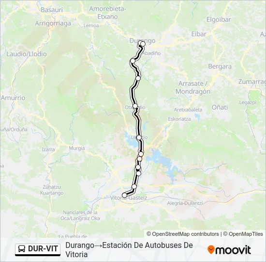 DUR-VIT Bus Line Map