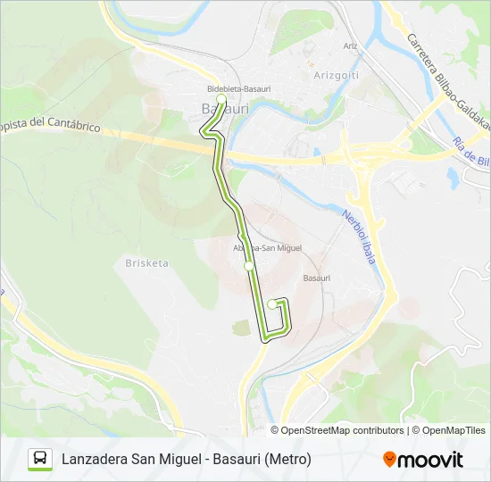 LANZADERA Bus Line Map