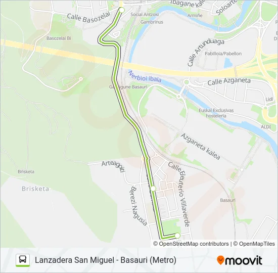 LANZADERA Bus Line Map