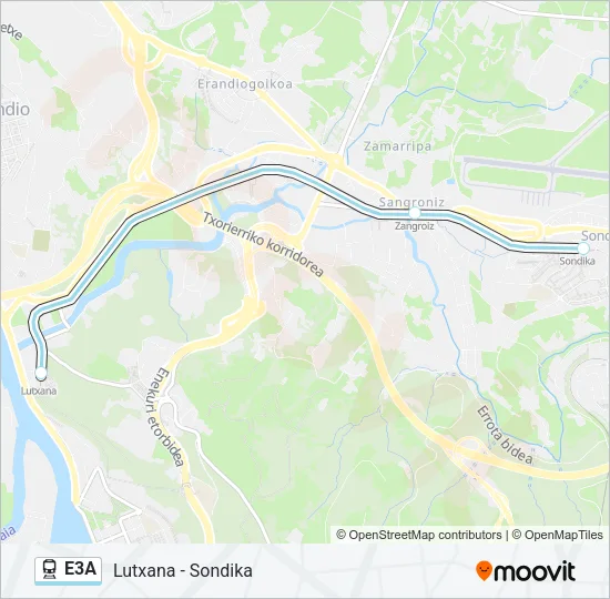 E3A Train Line Map