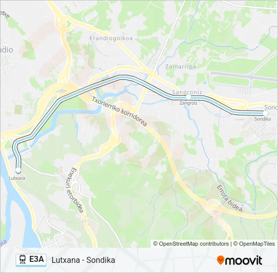 E3A Train Line Map