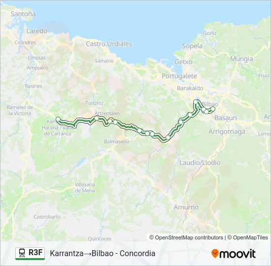 R3F Train Line Map