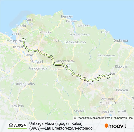A3924 Bus Line Map