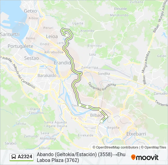 A2324 Bus Line Map