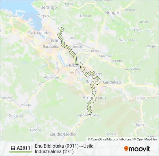 A2611 Bus Line Map