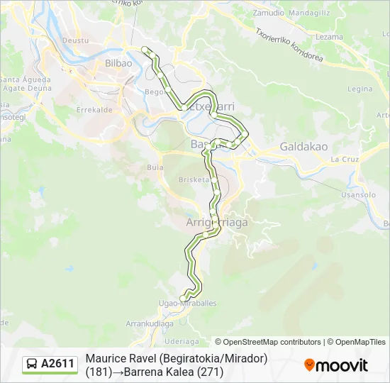 A2611 Bus Line Map