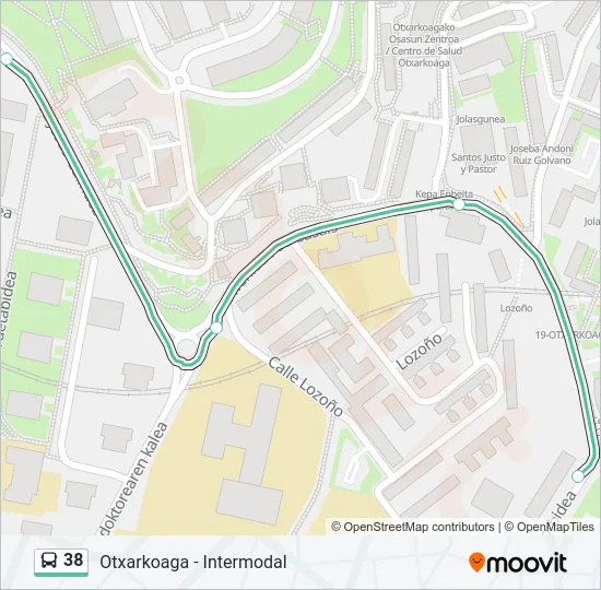 38 Bus Line Map