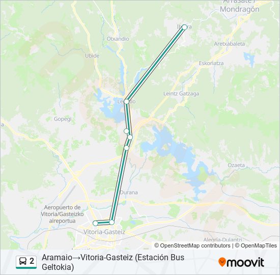 Mapa de 2 de autobús