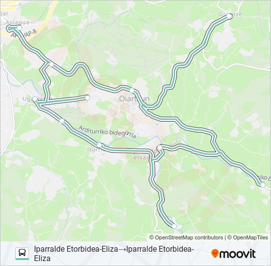 Mapa de XANISTEBAN de autobús