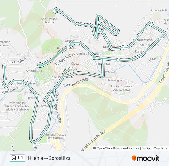 L1 bus Line Map