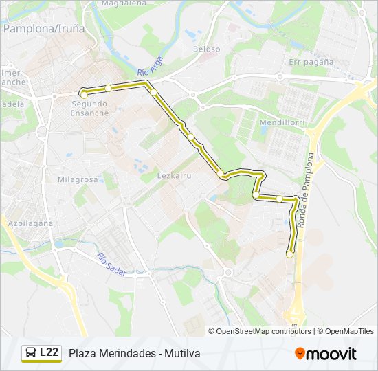 L22 bus Mapa de línia