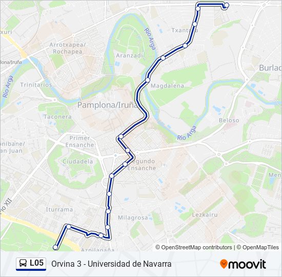 Mapa de L05 de autobús