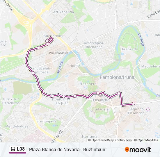 L08 bus Mapa de línia