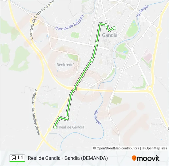 L1 Bus Line Map