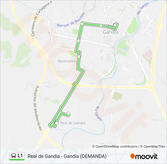 L1 Bus Line Map