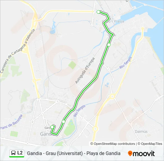 L2 bus Mapa de línia