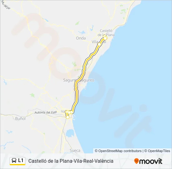 L1 Bus Line Map