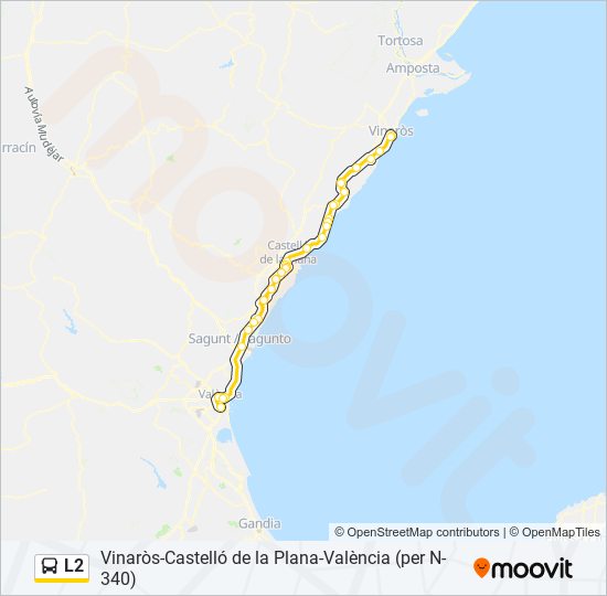 L2 bus Mapa de línia