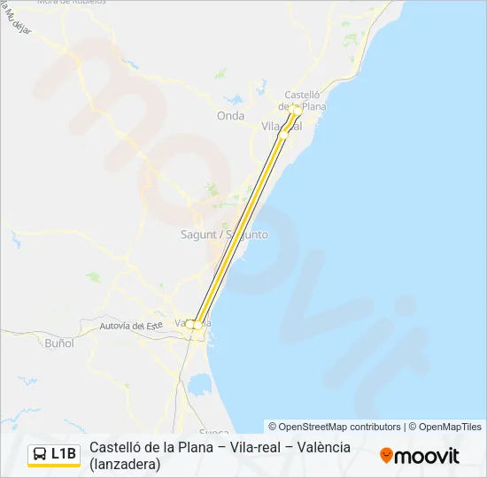 L1B Bus Line Map