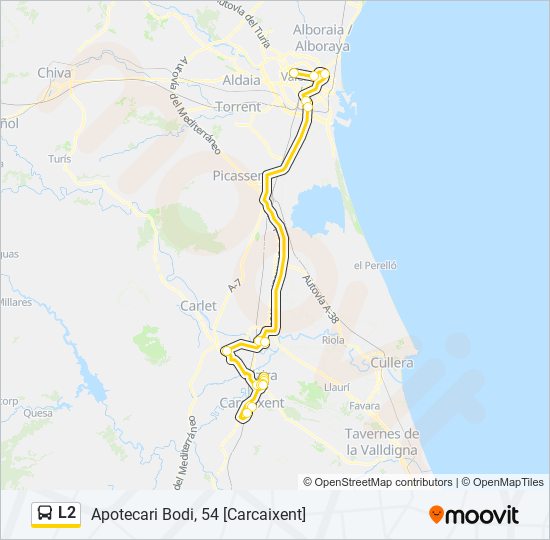 L2 bus Mapa de línia