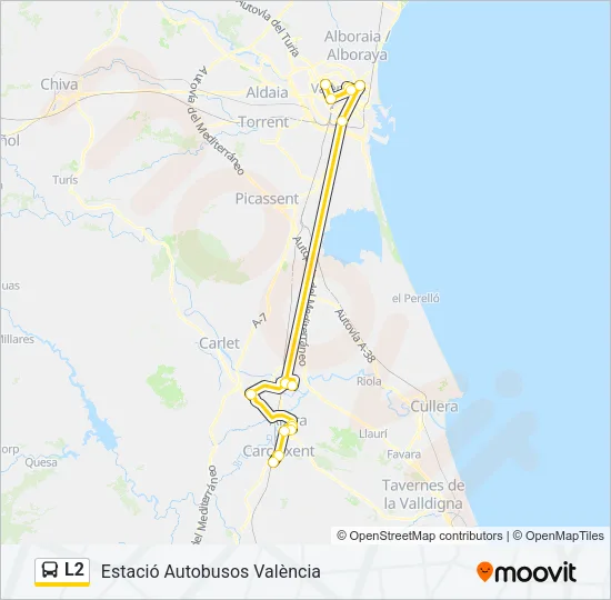 L2 bus Mapa de línia