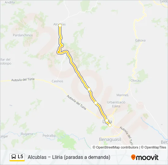 L5 Bus Line Map