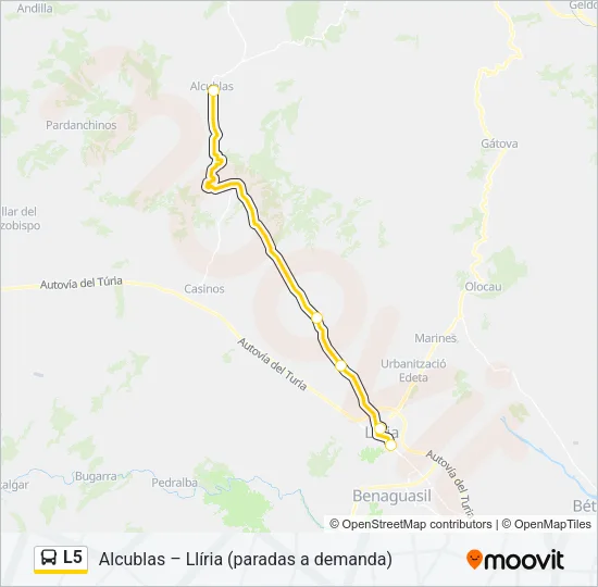 L5 Bus Line Map