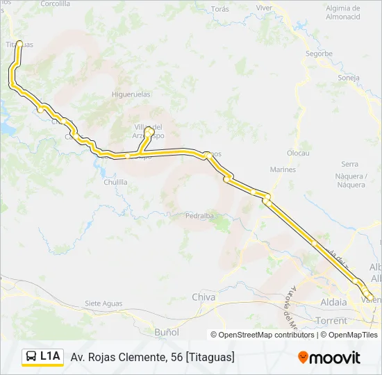 L1A Bus Line Map