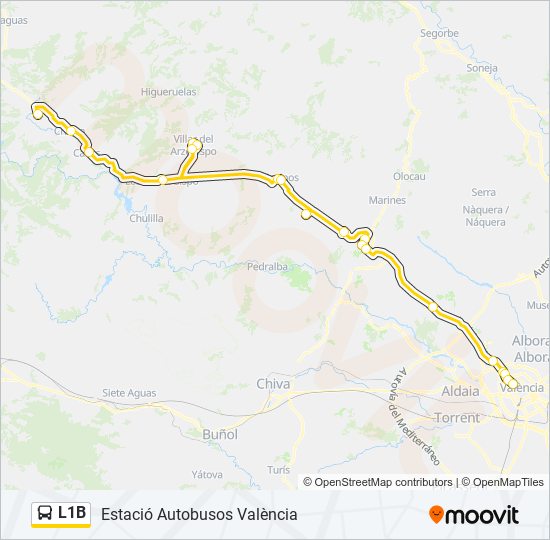L1B bus Mapa de línia