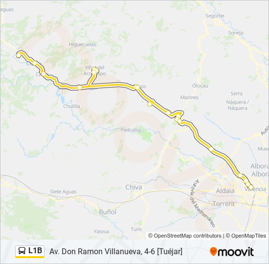 L1B bus Mapa de línia