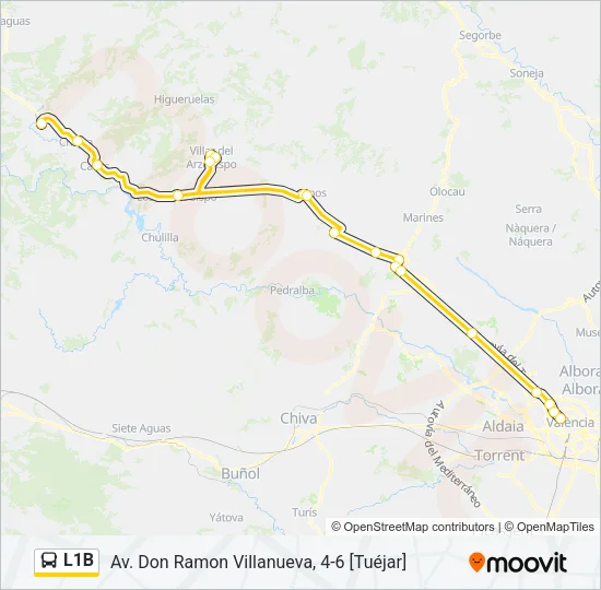 L1B Bus Line Map