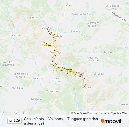 L2A bus Mapa de línia