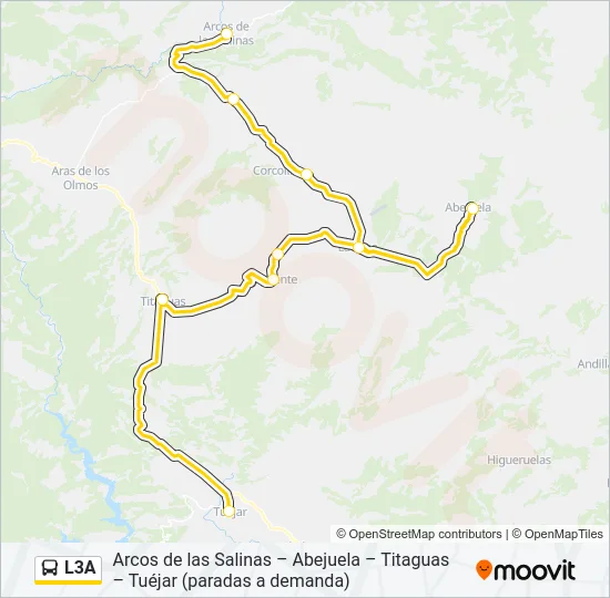 L3A Bus Line Map
