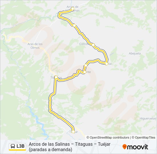 Mapa de L3B de autobús