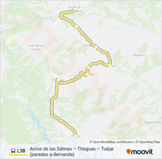 L3B bus Mapa de línia