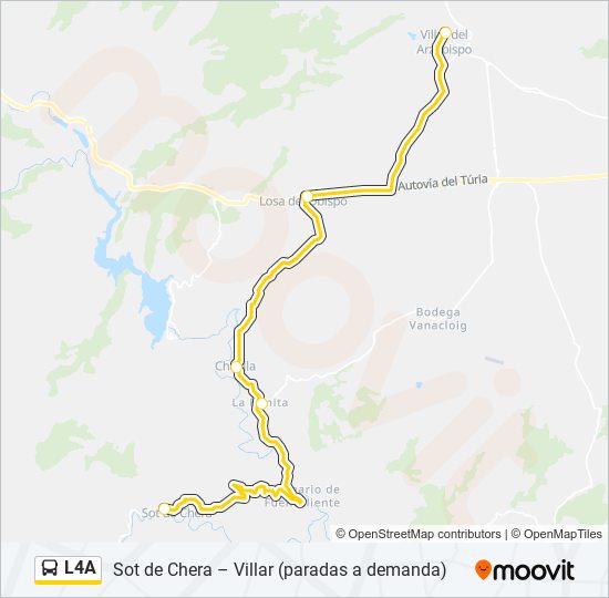 L4A bus Mapa de línia