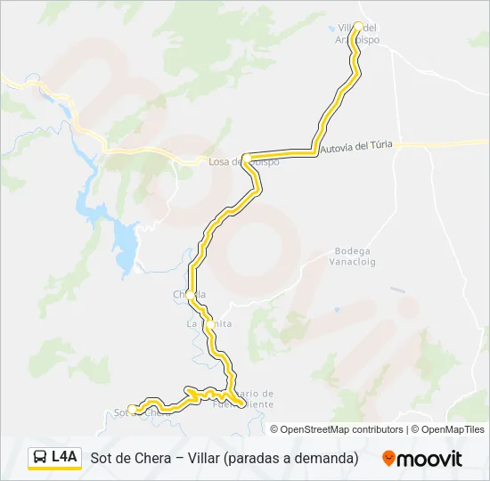 L4A Bus Line Map
