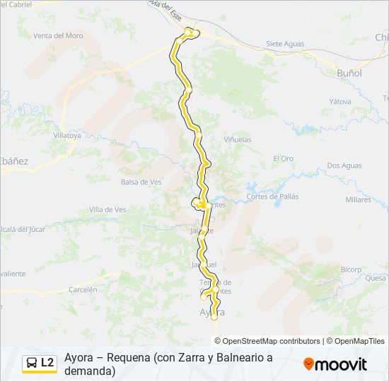 Mapa de L2 de autobús