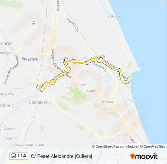 L1A Bus Line Map