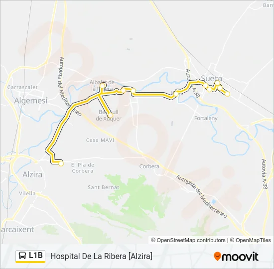 L1B Bus Line Map