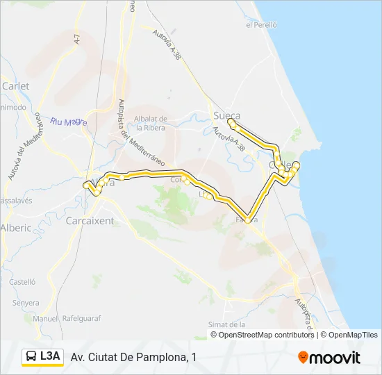 L3A Bus Line Map