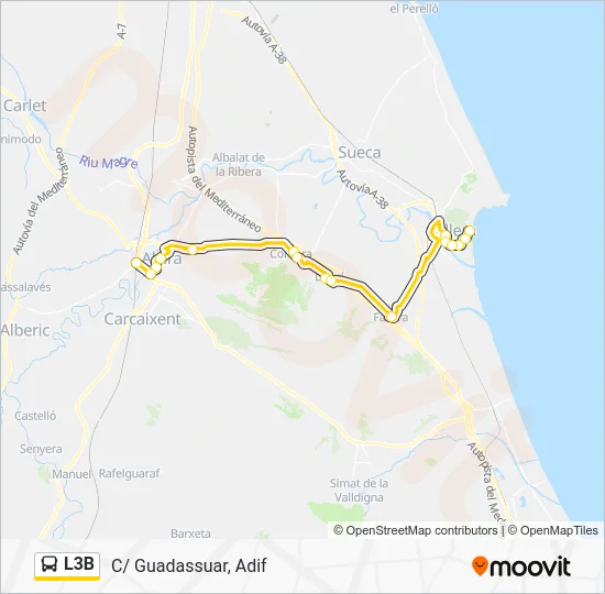 L3B Bus Line Map