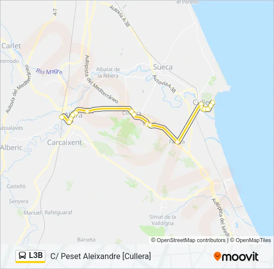L3B Bus Line Map