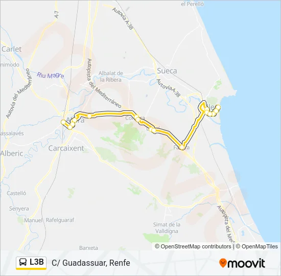 L3B Bus Line Map