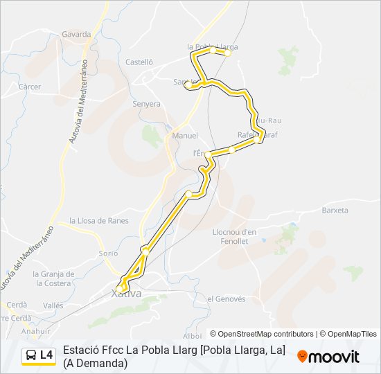 L4 bus Line Map