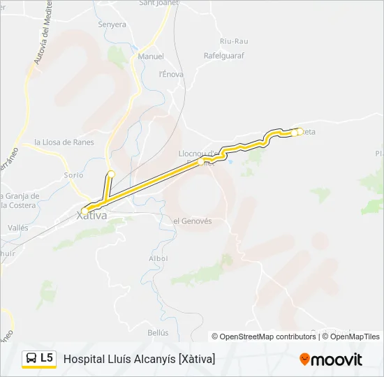 L5 Bus Line Map