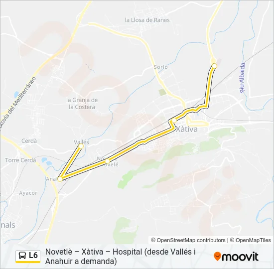 L6 Bus Line Map